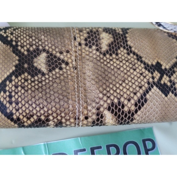 Ted Rossi NYC Python Snakeskin Bangle Clutch Wristlet Handbag C107 M10049 - Picture 8 of 12